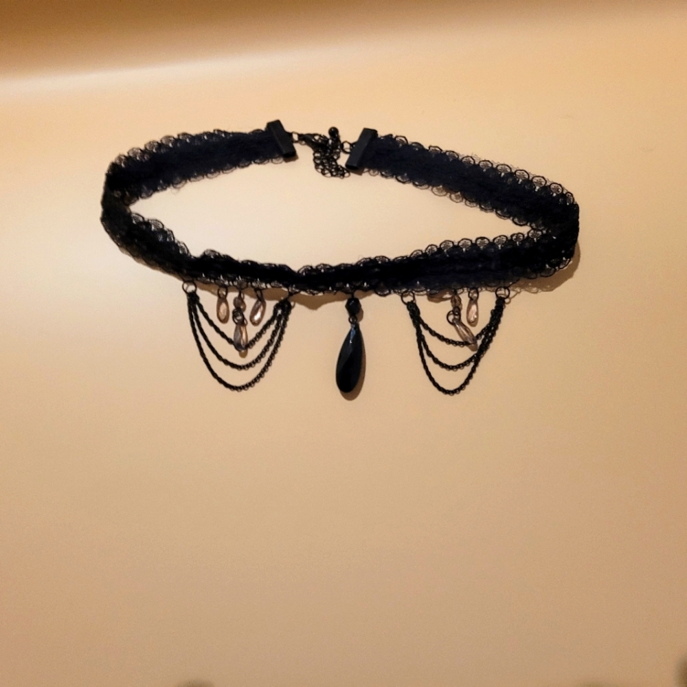 Black Lace Necklace